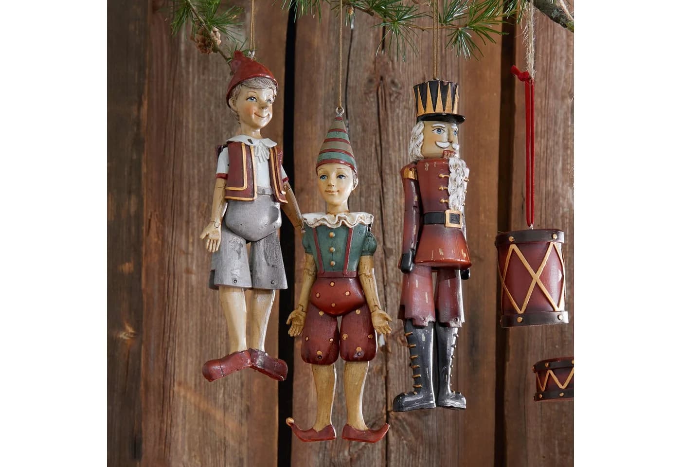 Mirabeau Weihnachtsfigur 3er Set Udine bunt Vintage Polyresin