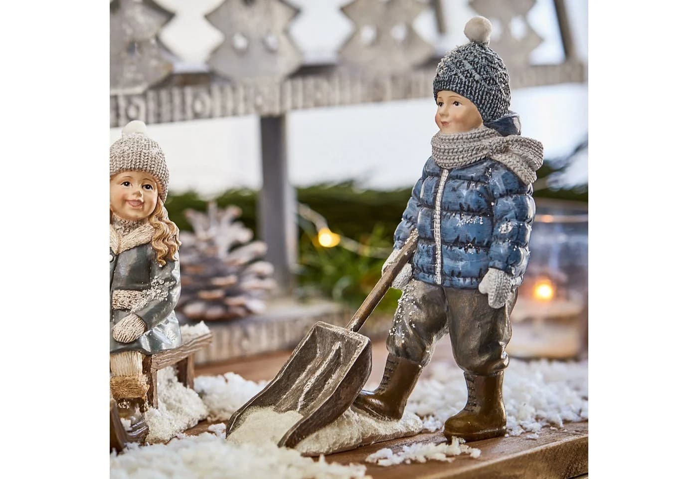 Mirabeau Weihnachtsfigur 2er Set bunt Polyresin - Bild 5