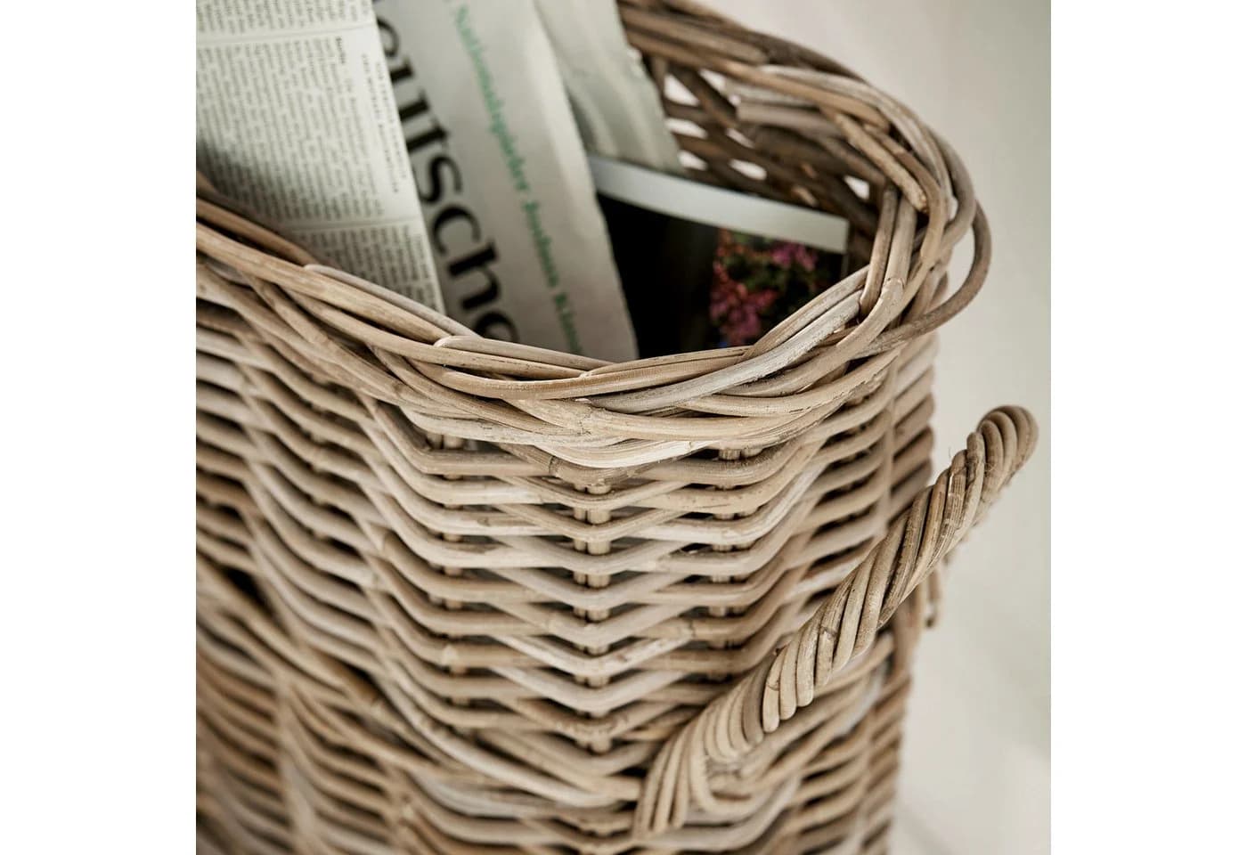Mirabeau Dekokorb Numenar Antikbraun Zeitungshalter Rattan - Bild 5