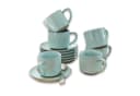Mirabeau Geschirr-Set Tasse mit Untertasse 6er Set Biarré türkis Bild 1