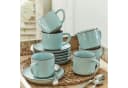 Mirabeau Geschirr-Set Tasse mit Untertasse 6er Set Biarré türkis Bild 3