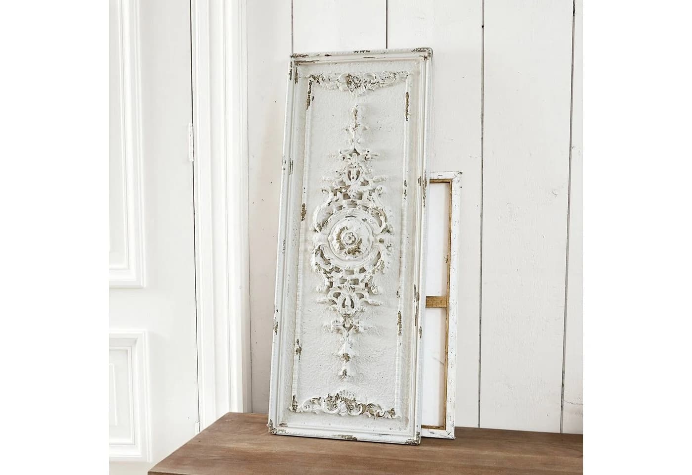 Mirabeau Wanddeko Deko-Paneel Corsy antikweiß Shabby-Chic - Bild 4