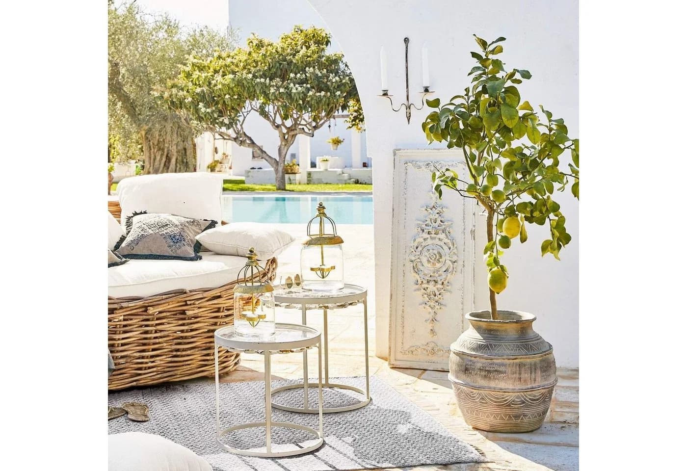 Mirabeau Wanddeko Deko-Paneel Corsy antikweiß Shabby-Chic - Bild 5