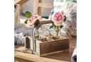 Mirabeau Übertopf Vase 4er Set Reverie Braun/Klar mit Holzkorb Bild 4
