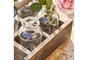 Mirabeau Übertopf Vase 4er Set Reverie Braun/Klar mit Holzkorb Bild 5
