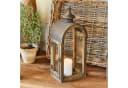 Mirabeau Kerzenlaterne Jadon 2er Set antikbraun Holz & Stahl Bild 3