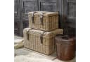 Mirabeau Truhe 2er Set Darill Braun Rattan Mahagoni Bild 1