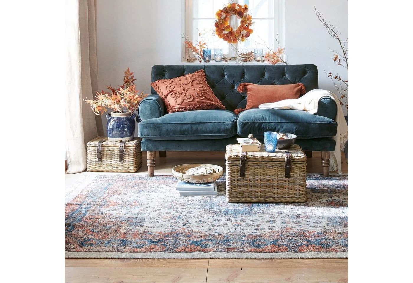 Mirabeau Truhe 2er Set Darill Braun Rattan Mahagoni - Bild 4
