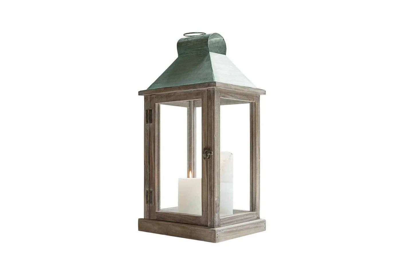 Mirabeau Kerzenlaterne Corte aus Tannenholz mit Glas und Eisen - Bild 2