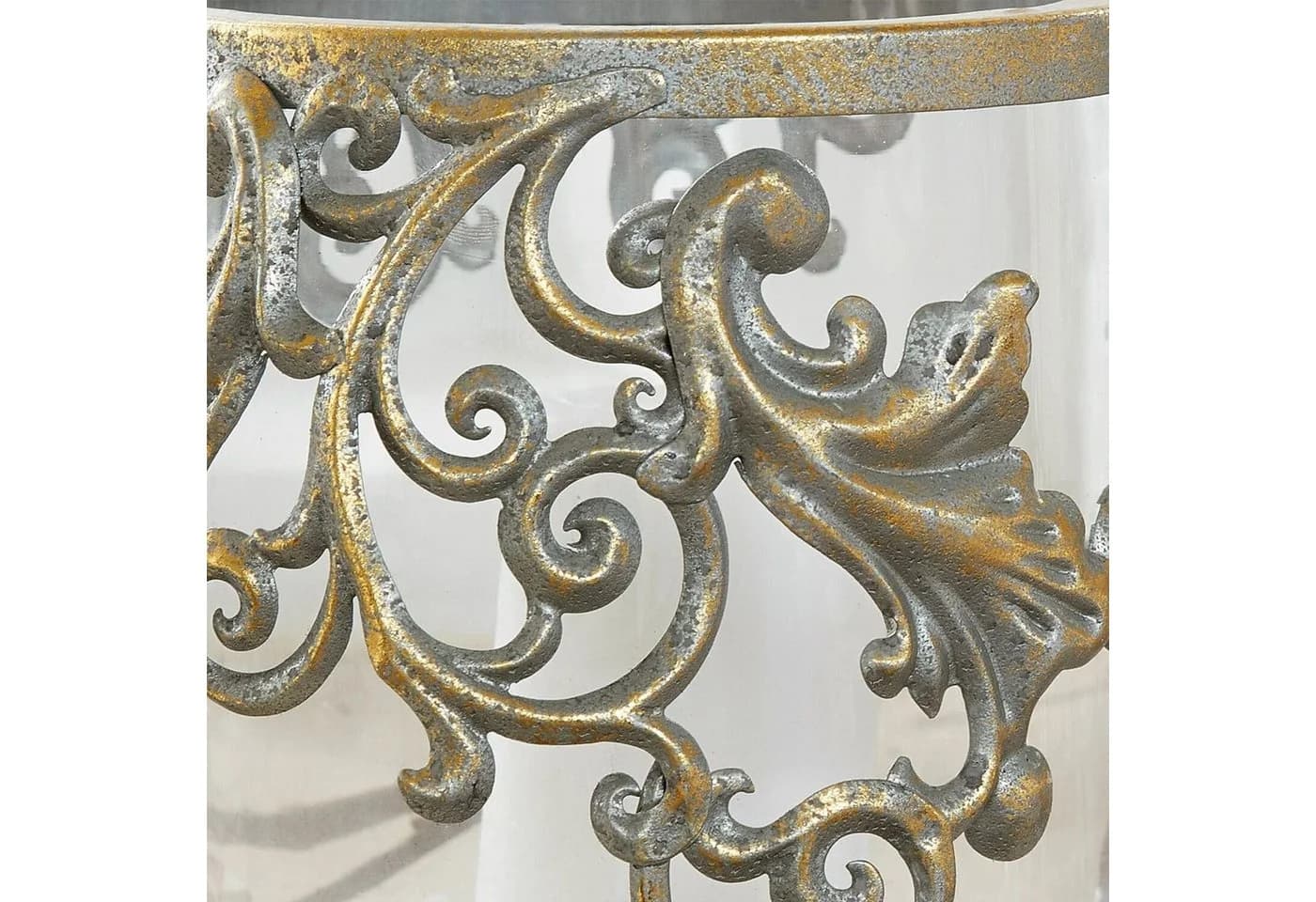 Mirabeau Windlicht 2er Set Sundini Antikgold/Klar Glas - Bild 5