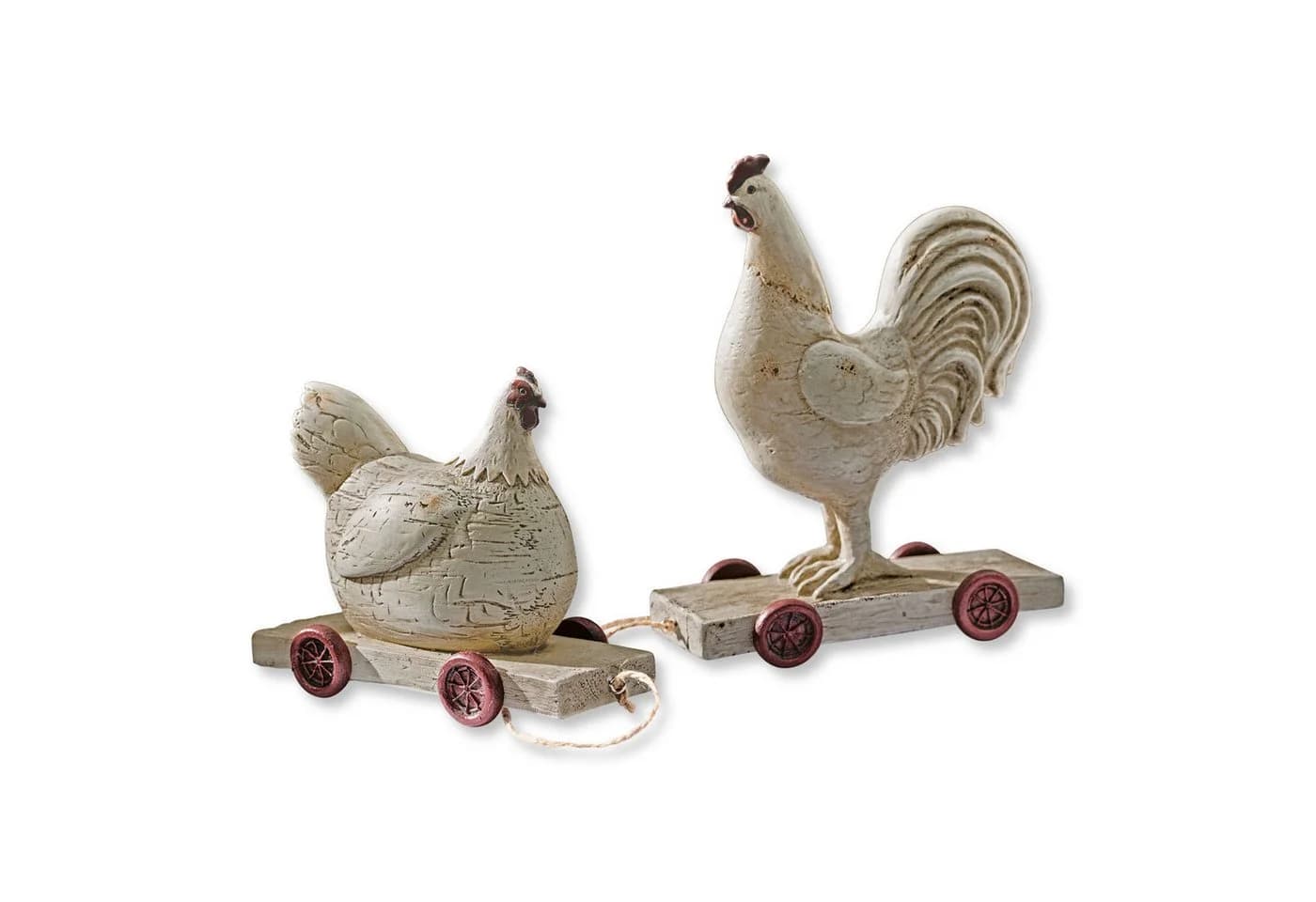 Mirabeau Osterfigur Huhn 2er Set Creme Polyresin - Bild 2