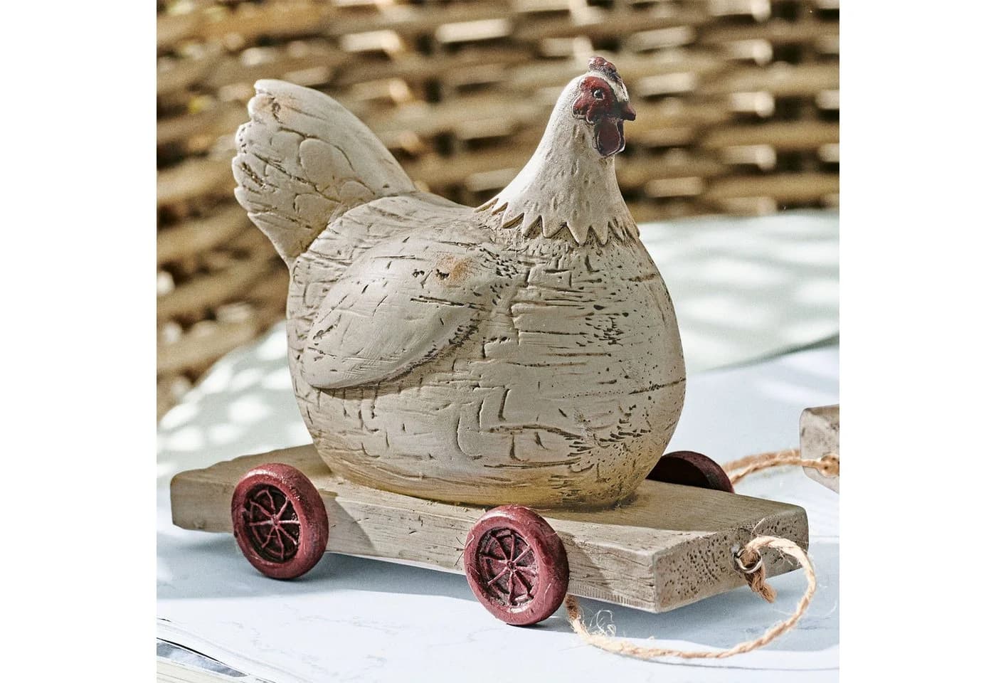 Mirabeau Osterfigur Huhn 2er Set Creme Polyresin - Bild 4