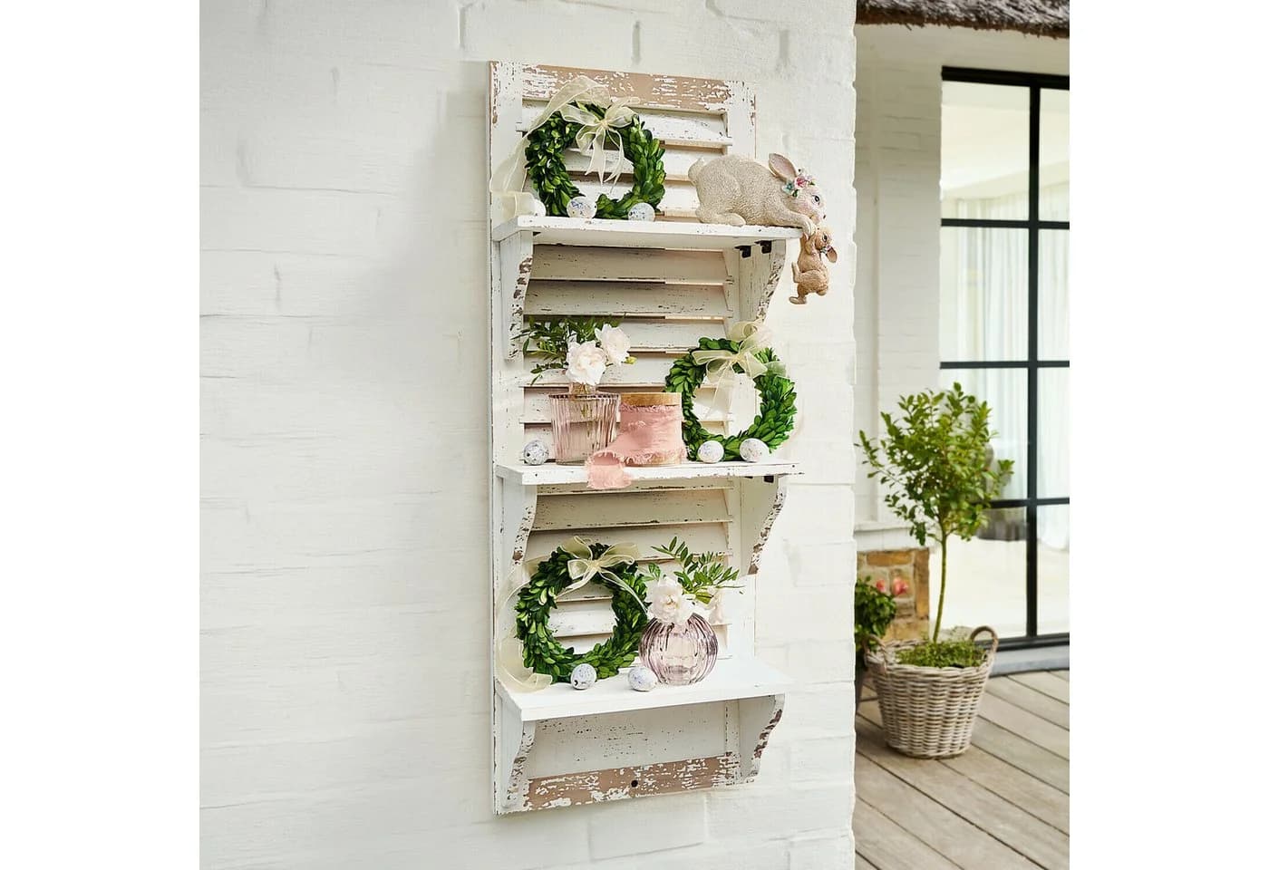 Mirabeau Wandregal Morclerey antikweiß Shabby-Look