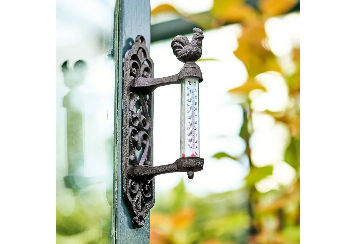 Mirabeau Thermometer Seraux Gartenfigur braun