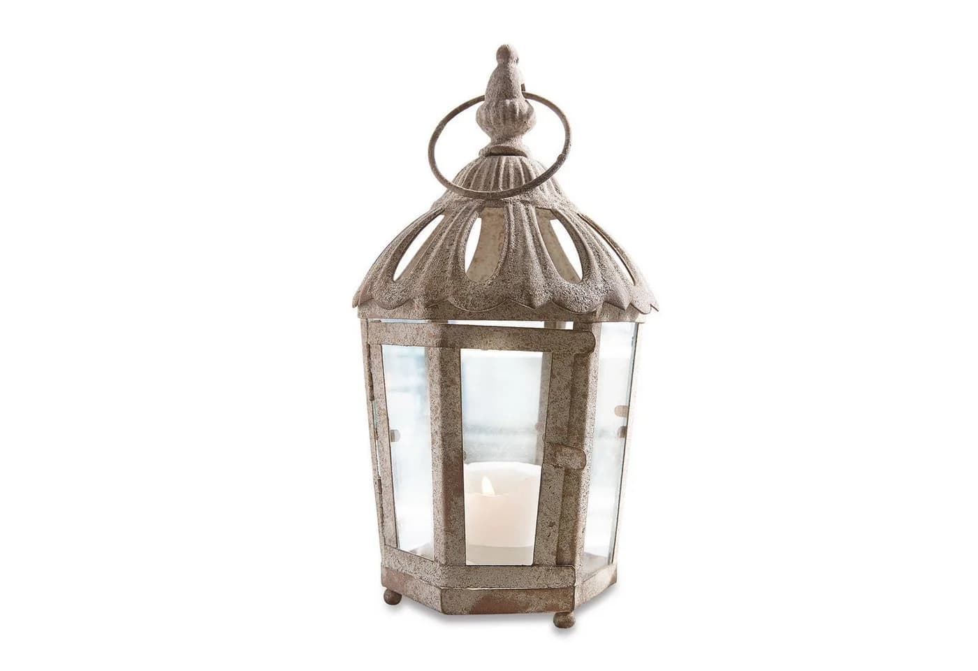 Mirabeau Kerzenlaterne Artemisie antikbeige Shabby-Chic - Bild 2