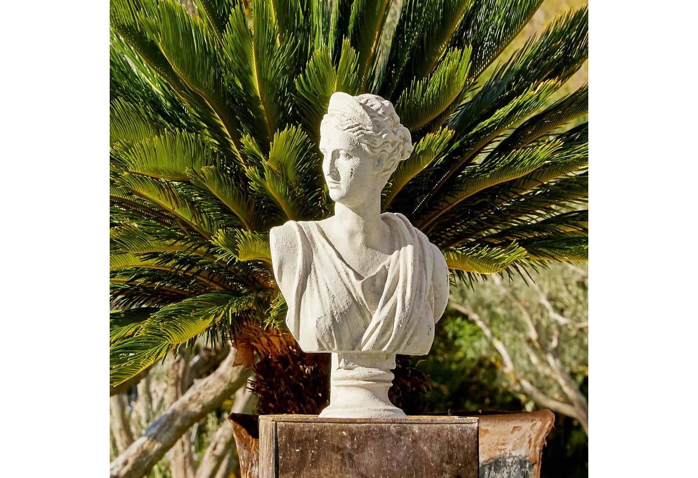 Mirabeau Gartenzwerg Büste Ellora antikcreme Polyresin - Bild 3