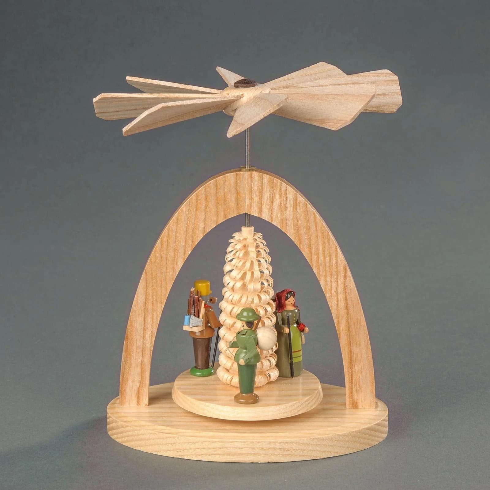 Albin Preissler Weihnachtspyramide Wärmespiel Esche Beige