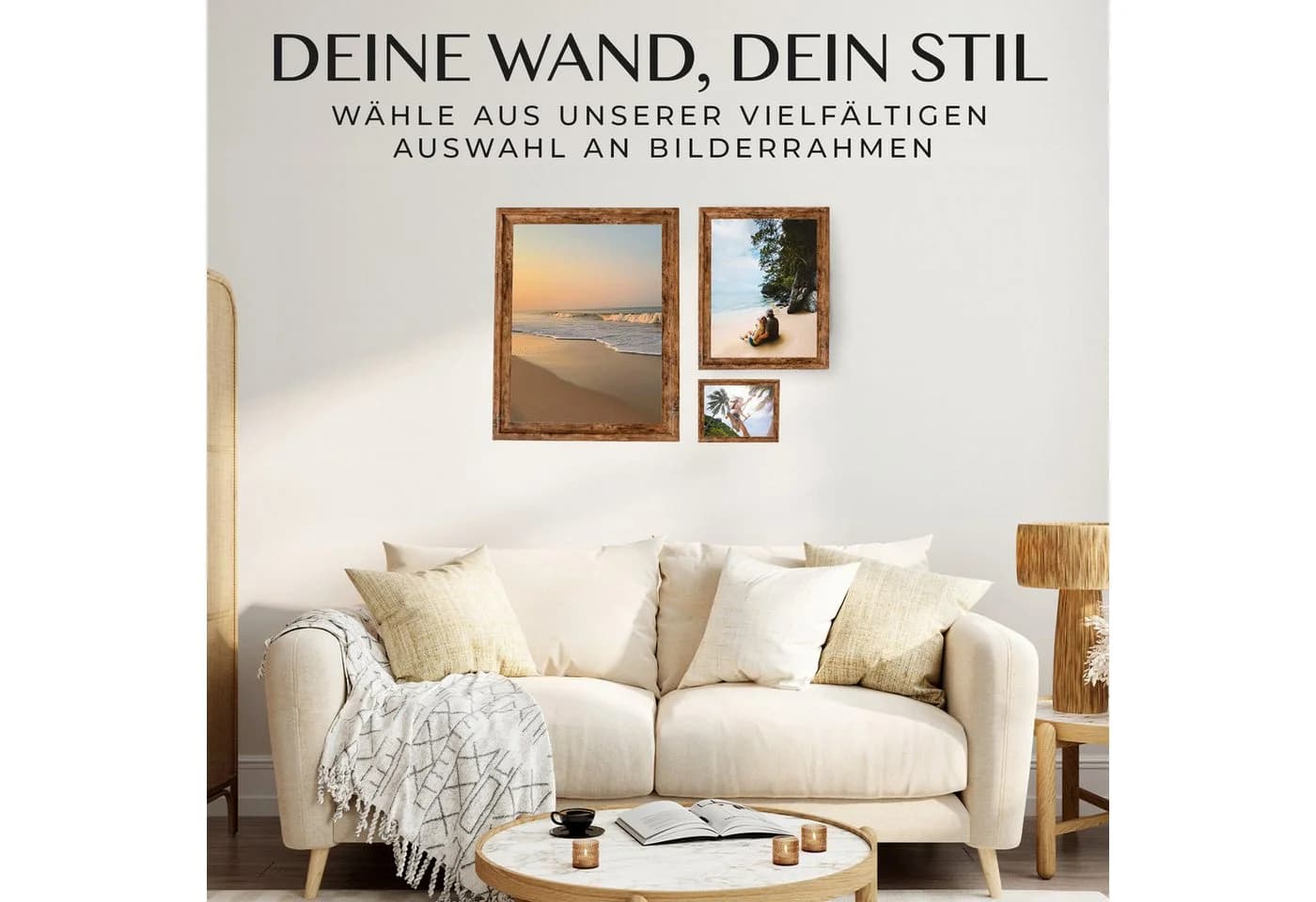 Mein Landhaus Bilderrahmen Narva Walnuss mit Echtglas - Bild 5