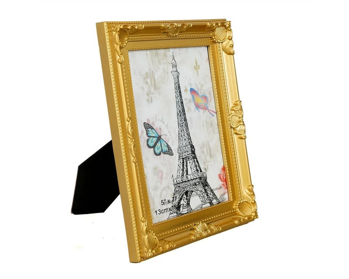 Mein Landhaus Barock Bilderrahmen Antik Optik Gold 10x15 cm
