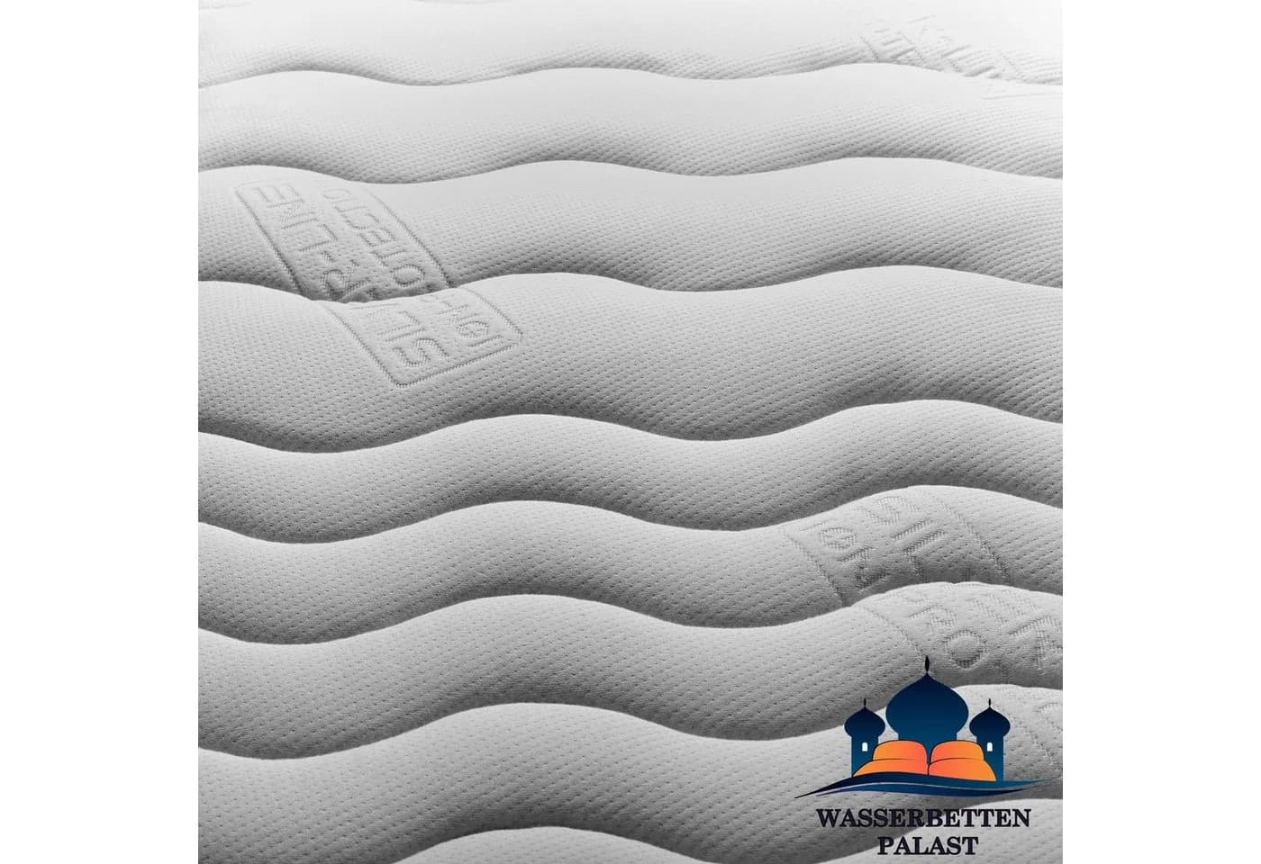 Wasserbetten-Palast Wasserbettbezug Silver-Line ION-Protection Silber/Weiß