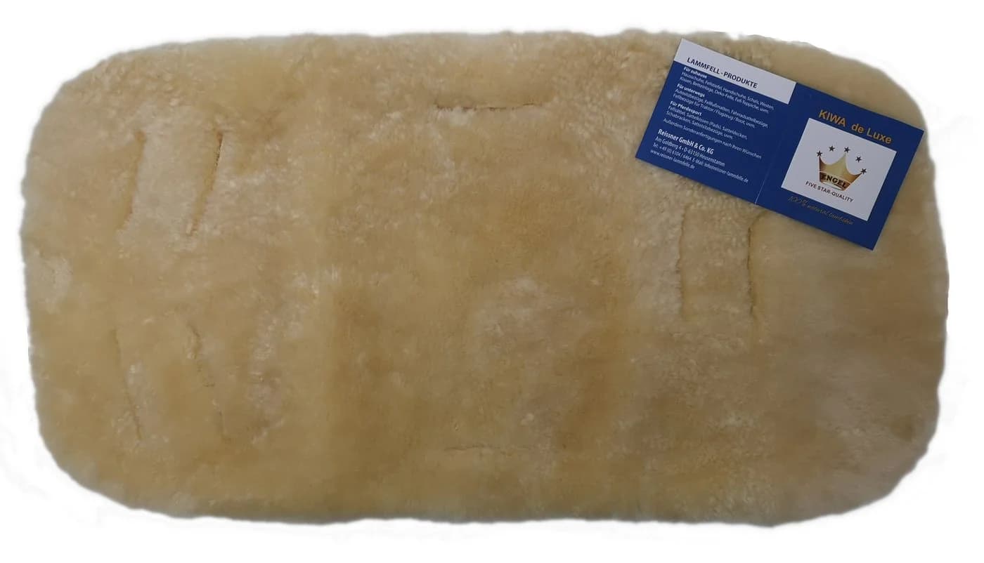 Reissner Lammfelle Kinderwagen-Sitzauflage KIWA de Luxe Merino Lammfell Premium
