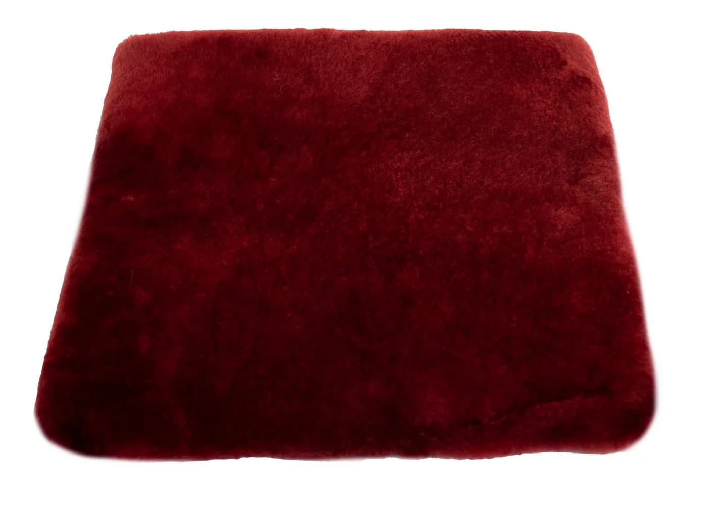 Reissner Lammfelle Sitzkissen Echtes Merino Lammfell mit Schaumstoffeinlage Rot - Bild 2