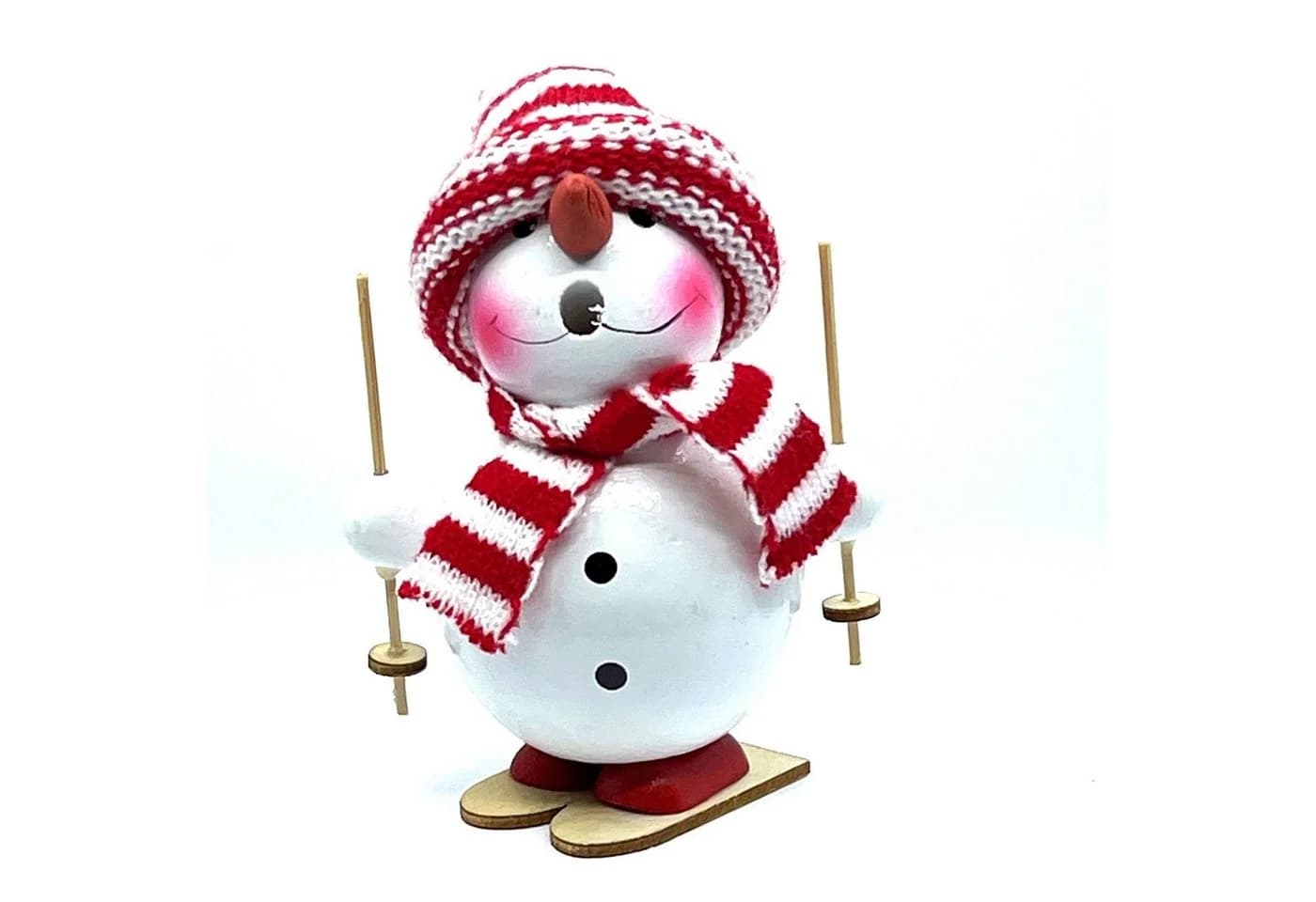 Kaladia Räuchermännchen Schneemann Skiläufer Holz ca. 12cm - Bild 2