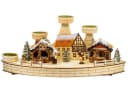 Kaladia Schwibbogen Bäckerei/Weihnachtsmarkt Holz Teelichthalter mit LED Bild 1