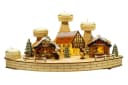 Kaladia Schwibbogen Bäckerei/Weihnachtsmarkt Holz Teelichthalter mit LED Bild 2
