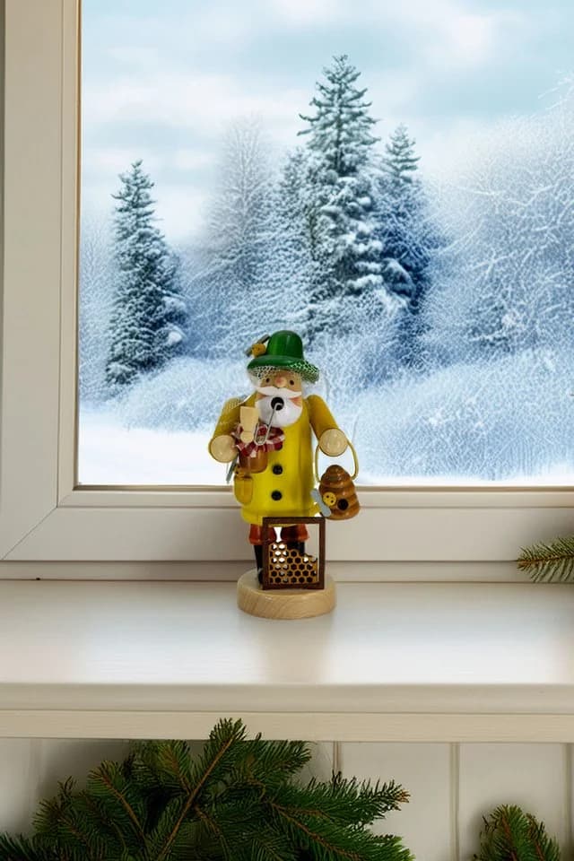 Kaladia Räuchermännchen Imker - Holzdekoration gelb/grün - Bild 5
