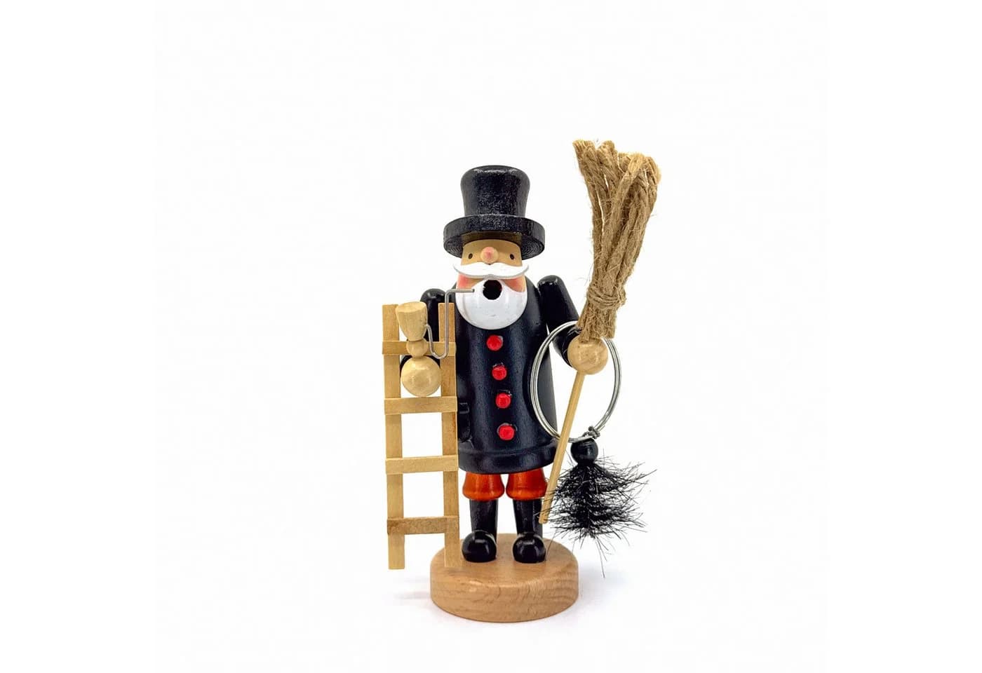 Kaladia Räuchermännchen Schornsteinfeger aus Holz ca. 14 cm