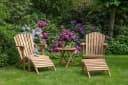 MR.DEKO Beistelltisch Dorset Teakholz rund klappbar wetterfest Bild 5
