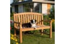 MR.DEKO Gartenbank Swindon Teak 2-Sitzer massiv wetterfest Bild 1