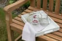MR.DEKO Gartenbank Swindon Teak 2-Sitzer massiv wetterfest Bild 5