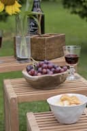 MR.DEKO Beistelltisch Teak 3er Set Massivholz Natur Bild 5