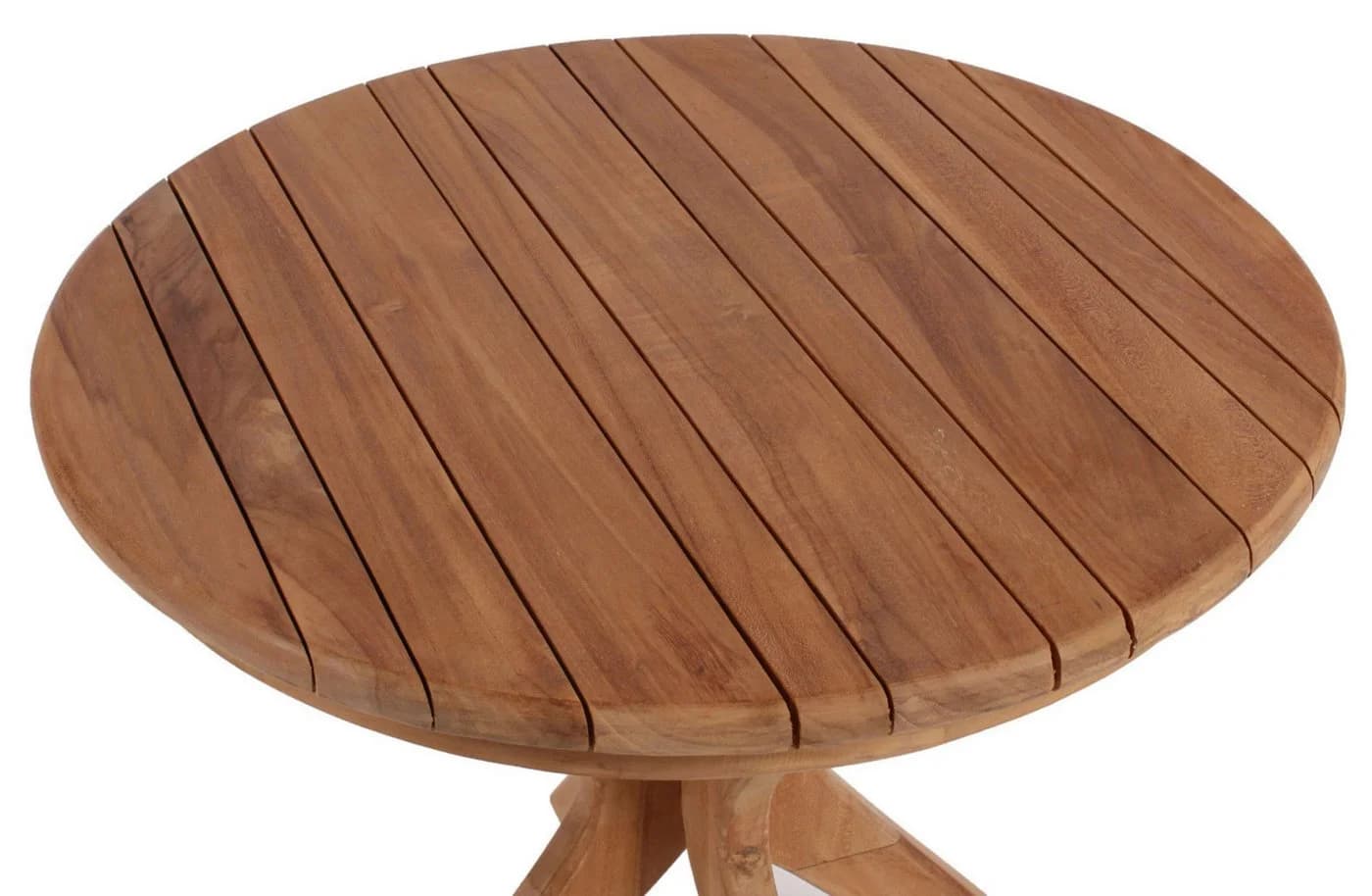MR.DEKO Gartentisch Teakholz Rund 60 cm Natur