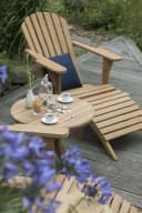 MR.DEKO Gartentisch Teakholz Rund 60 cm Natur Bild 4
