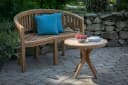 MR.DEKO Gartentisch Teakholz Rund 60 cm Natur Bild 5