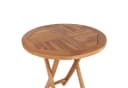 MR.DEKO Gartentisch Sutton Teak rund klappbar Ø70 cm Bild 1