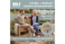 MR.DEKO Gartenbank Teak Anker 120 cm Massivholz Maritim Bild 4