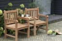 MR.DEKO Gartenbank Feierabend Teak 160cm Holz mit Tisch Bild 5