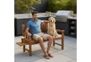 MR.DEKO Gartenbank Lancaster Teak Holz Bank 120cm mit Seitentisch Bild 1