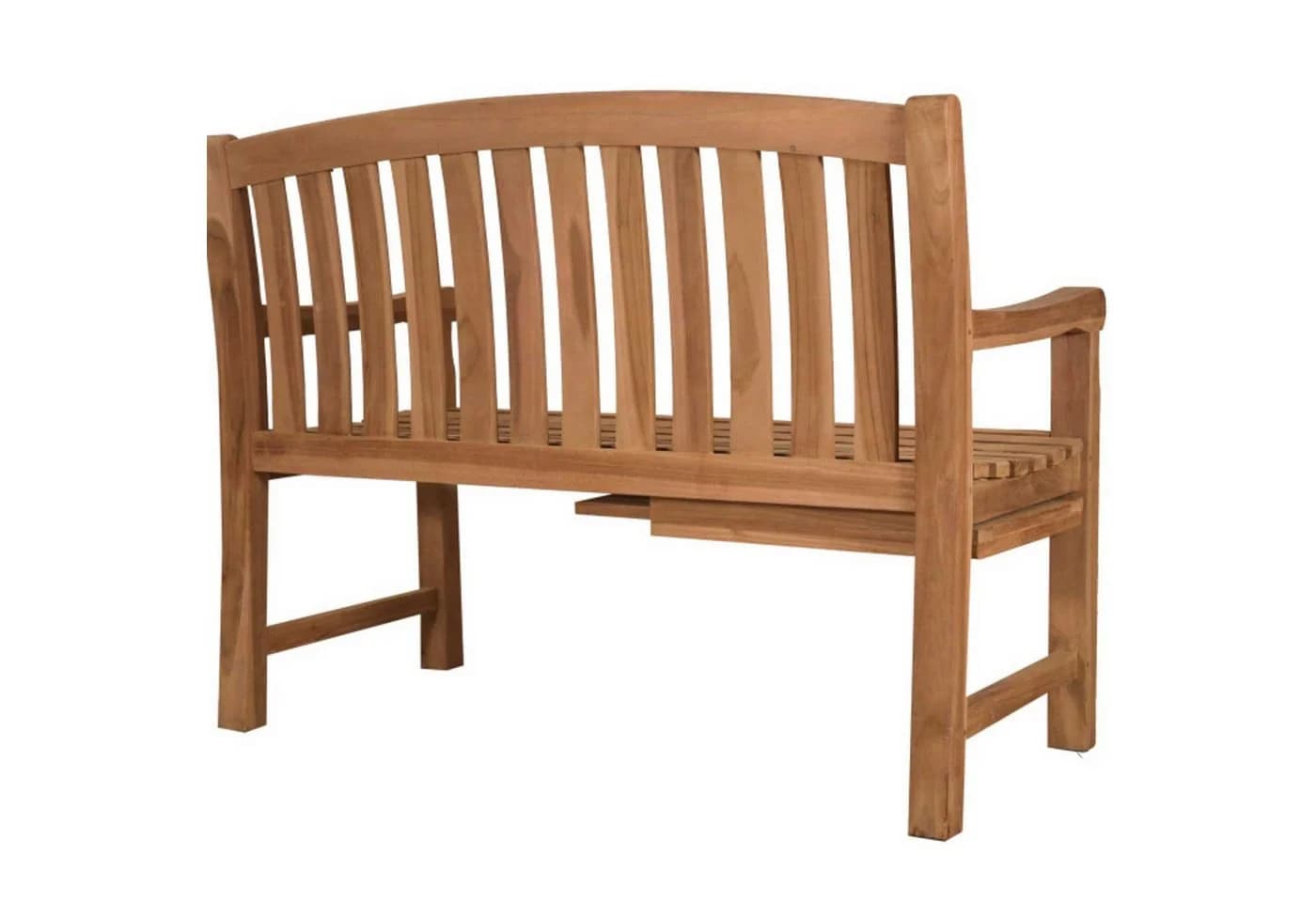 MR.DEKO Gartenbank Lancaster Teak Holz Bank 120cm mit Seitentisch - Bild 3