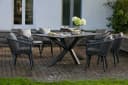 MR.DEKO Gartentisch Almeria Grau Aluminium Keramik Bild 1