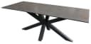 MR.DEKO Gartentisch Almeria Grau Aluminium Keramik Bild 2