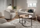 MR.DEKO Loungesessel Loconia Beige Drehfunktion Strukturstoff Bild 1