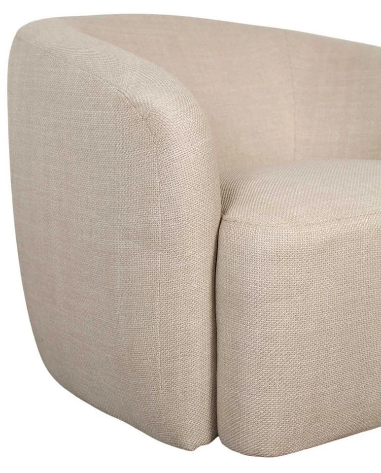 MR.DEKO Loungesessel Loconia Beige Drehfunktion Strukturstoff - Bild 3