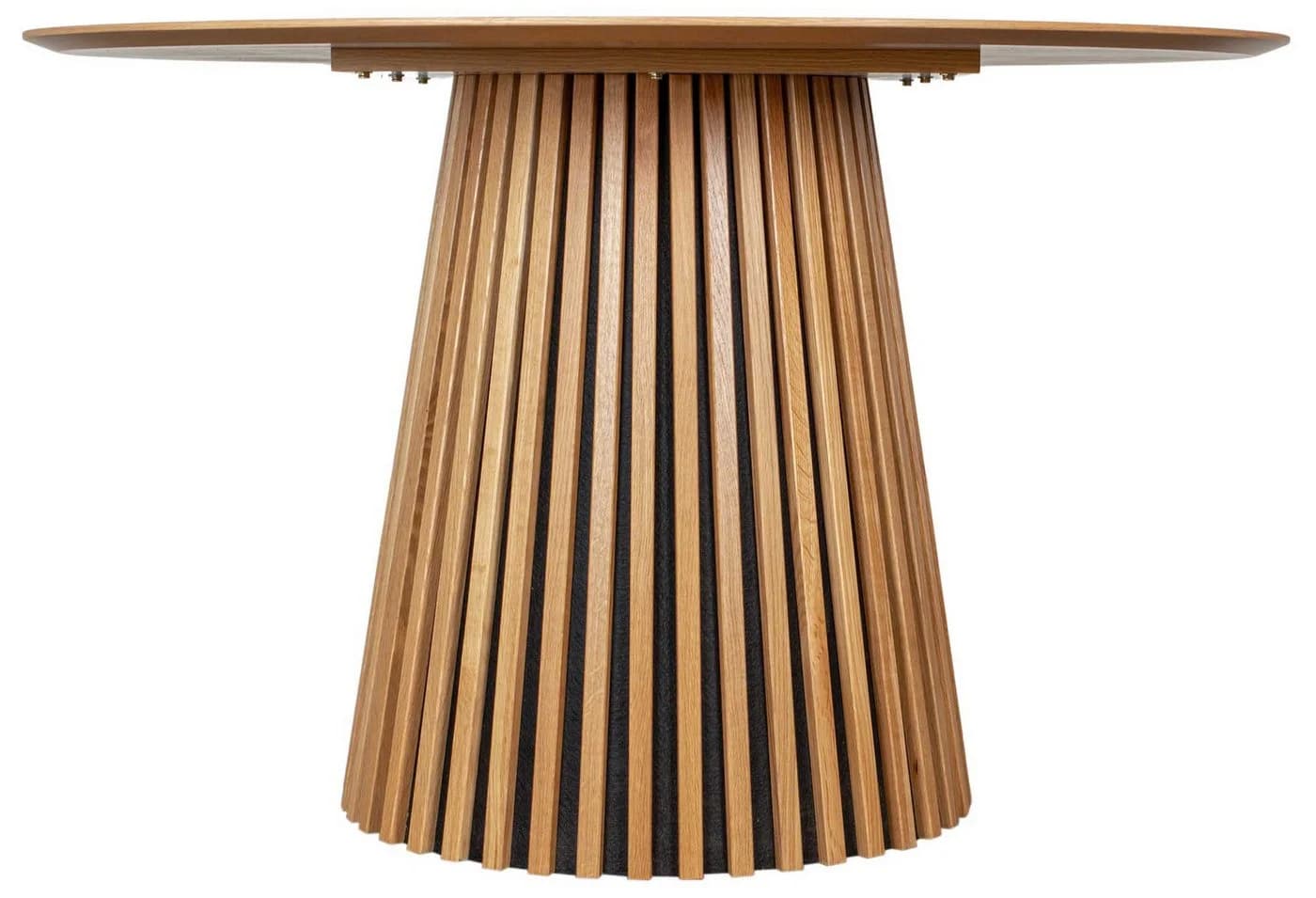 MR.DEKO Esszimmer-Set Diningsessel-Set 4x Stuhl Matera Beige & Tisch Oria Eiche 120x90 cm - Bild 4
