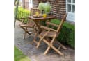 MR.DEKO Gartentisch Porton klappbar Teak natur 60x60 cm Bild 1