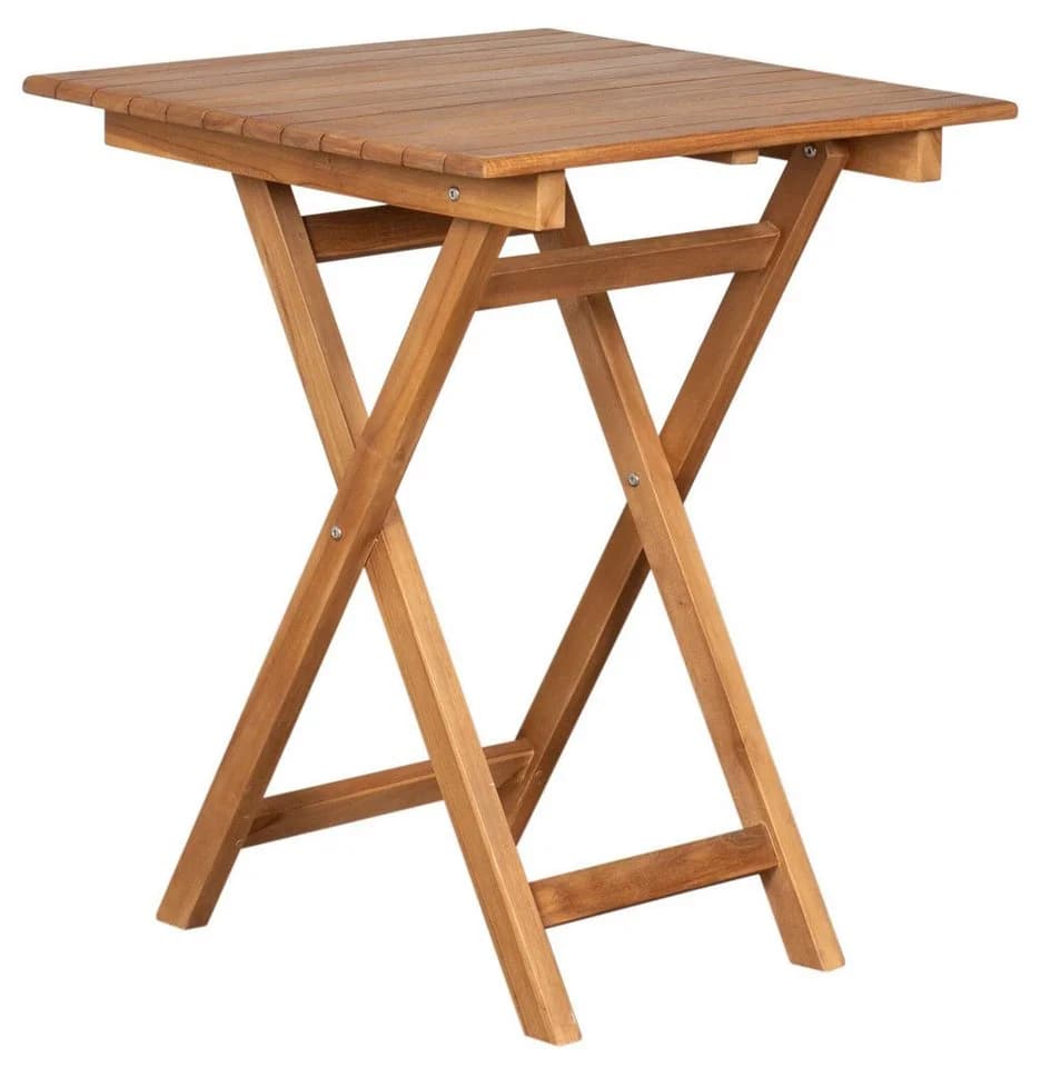 MR.DEKO Gartentisch Porton klappbar Teak natur 60x60 cm - Bild 2